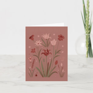 Festiva Tarjeta de Felicitación en Blanco