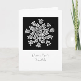 Festiva Tarjeta de felicitación en blanco 'Copo de nieve d