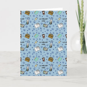 Festiva Tarjeta de felicitación en blanco doblada JW "La m