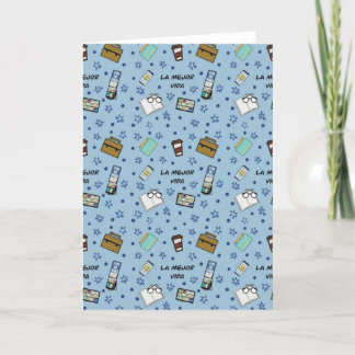 Festiva Tarjeta de felicitación en blanco doblada JW "La m