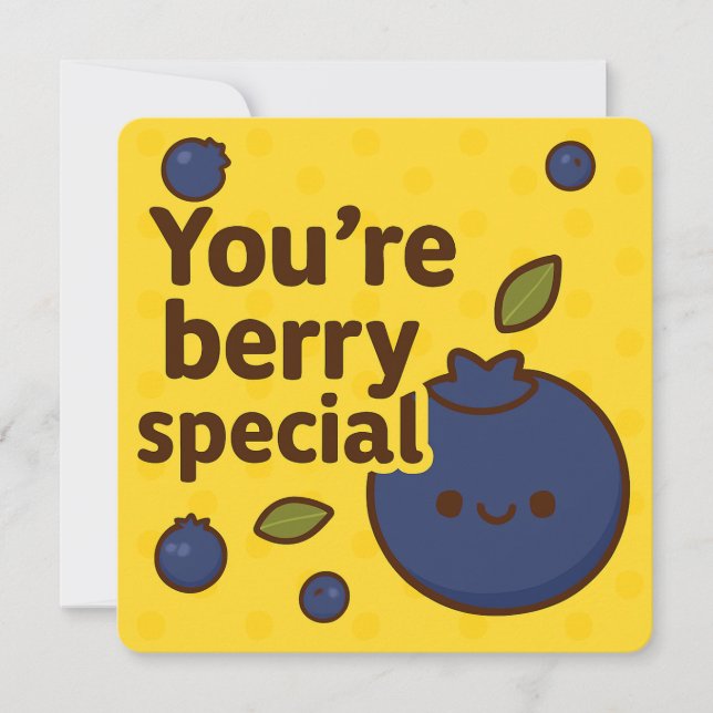 Festiva Tarjeta de felicitación especial de Berry Blueberr (Anverso)