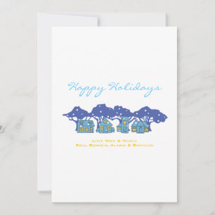 Festiva Tarjeta de felicitación familiar de vacaciones DEJ