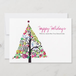 Festiva Tarjeta de Felicitación Familiar para las Fiestas