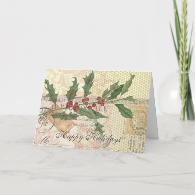 Festiva Tarjeta de felicitación Felices Fiestas (Anverso)