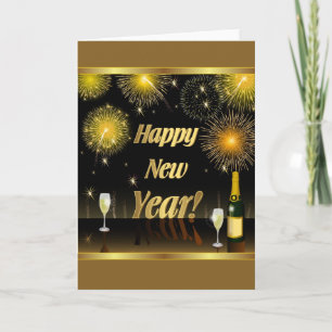 Festiva Tarjeta de felicitación Feliz Año Nuevo