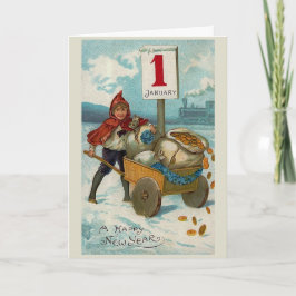 Festiva Tarjeta de felicitación "Feliz Año Nuevo"