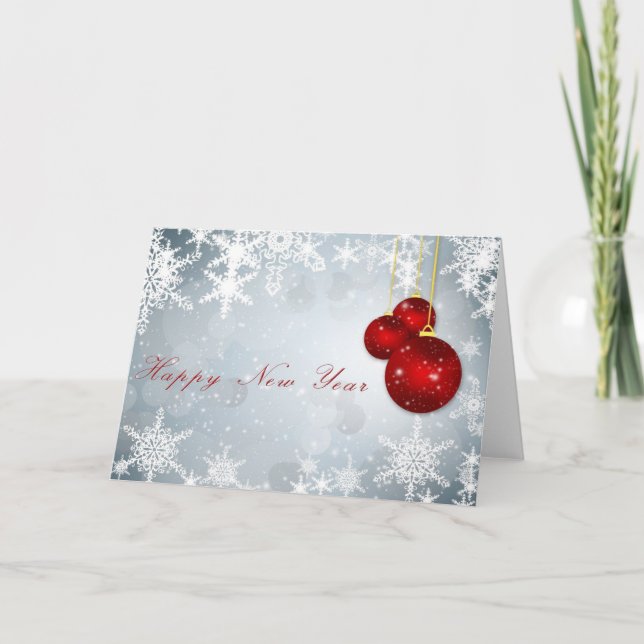 Festiva Tarjeta de felicitación - Feliz Año Nuevo (Anverso)