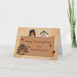 Festiva Tarjeta de felicitación feliz de la hija de Acción
