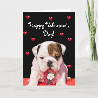 Festiva Tarjeta de felicitación feliz del bulldog del el