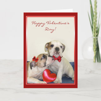 Festiva Tarjeta de felicitación feliz del bulldog del el