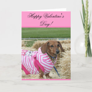 Festiva Tarjeta de felicitación feliz del Dachshund del el