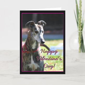 Festiva Tarjeta de felicitación feliz del galgo del el día