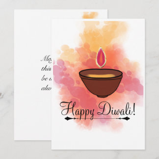 Festiva Tarjeta de felicitación feliz Diwali