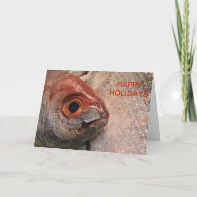 Festiva Tarjeta de felicitación Fish Face (Anverso)