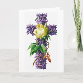 Festiva Tarjeta de felicitación floral de Pascua