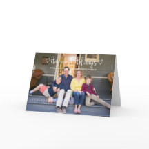 Tarjeta de felicitación fotográfica de las vacacio