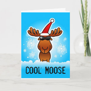 Festiva Tarjeta de felicitación fresca de los alces