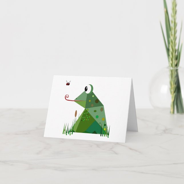 Festiva Tarjeta de felicitación Froggie (Anverso)