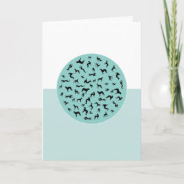 Festiva Tarjeta de felicitación Galgos del mundo