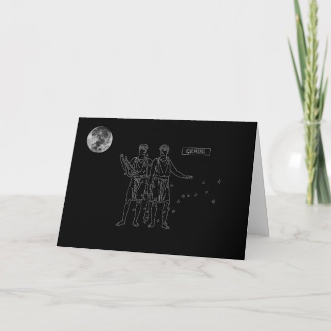 Festiva Tarjeta de felicitación Gemini (Anverso)