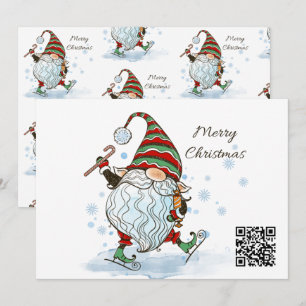 Festiva Tarjeta de felicitación Gnome para navidades