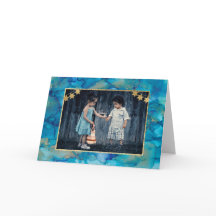 Tarjeta de felicitación Hanukkah Blues & Golds