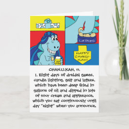 Festiva Tarjeta de felicitación Hanukkah con sobre