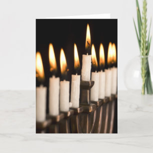 Festiva Tarjeta de felicitación Hanukkah Menorah