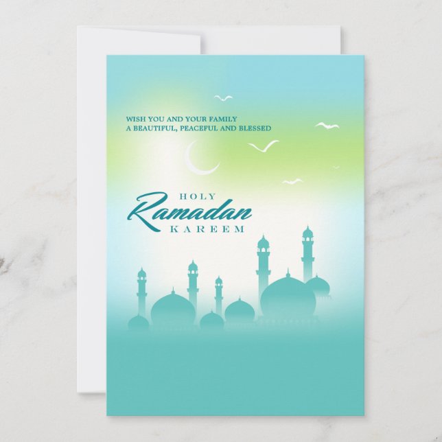 Festiva Tarjeta de felicitación Holy Ramadan Kareem (Anverso)