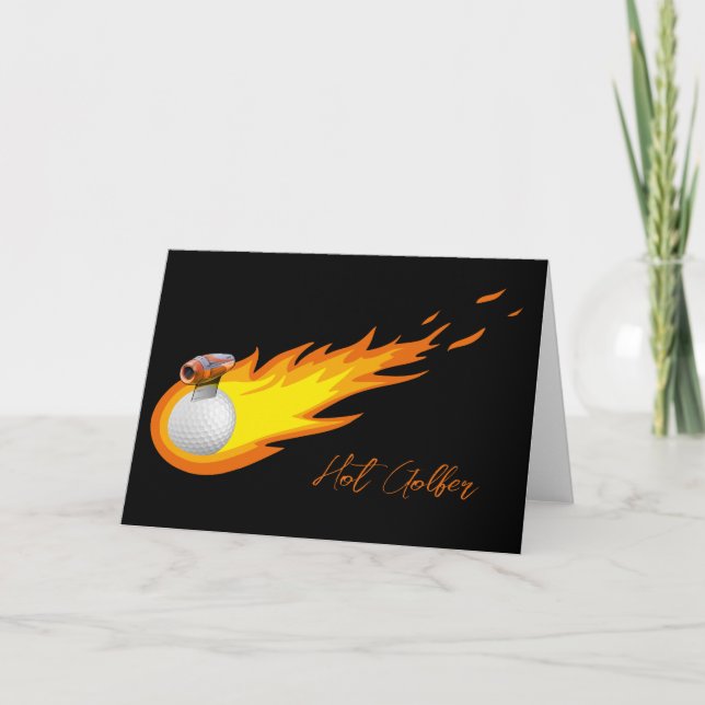 Festiva Tarjeta de felicitación Hot Golfer (Anverso)