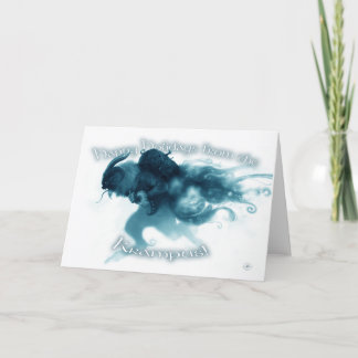 Festiva Tarjeta de felicitación Ice Krampus