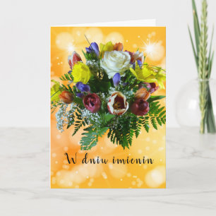 Festiva Tarjeta de felicitación imieniny