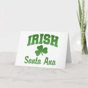 Festiva Tarjeta de felicitación irlandesa de Santa Ana