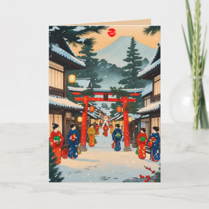 Festiva Tarjeta de felicitación japonesa