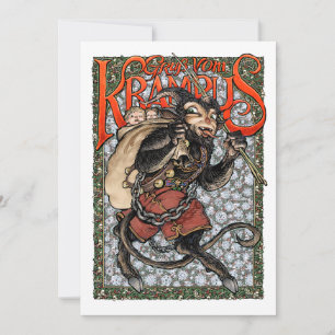 Festiva Tarjeta de felicitación Krampus 2018