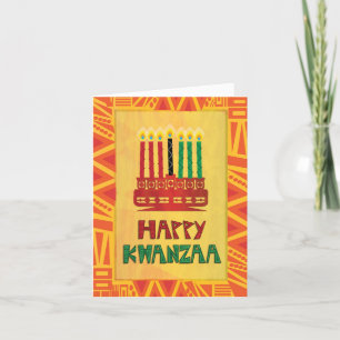 Festiva Tarjeta de felicitación Kwanzaa - Unidad y paz