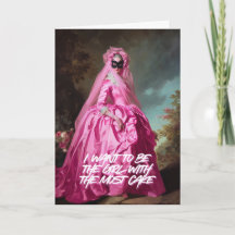 Tarjeta de felicitación "La chica con el pastel má