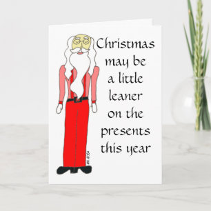 Festiva Tarjeta de felicitación Lean Santa Navidades