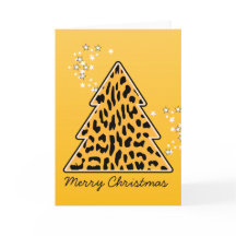 Tarjeta de felicitación Leopard cheetah Christmas
