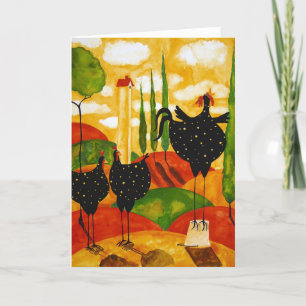Festiva Tarjeta de felicitación - Llamada del amanecer