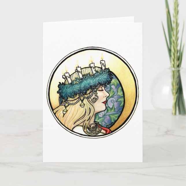 Festiva Tarjeta de felicitación "Lucia" (Anverso)