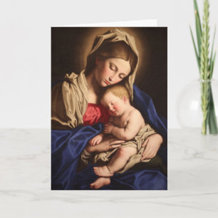 Festiva Tarjeta de felicitación Madonna e Infantil