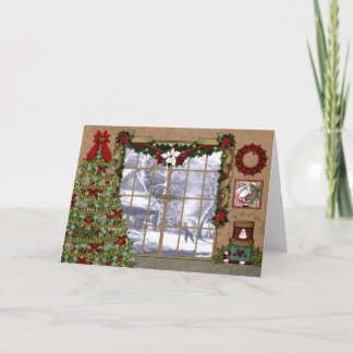 Festiva Tarjeta de felicitación matutina para navidades