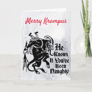 Festiva Tarjeta de felicitación Merry Krampus