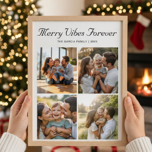 Festiva Tarjeta de felicitación Merry Vibes Forever Classi