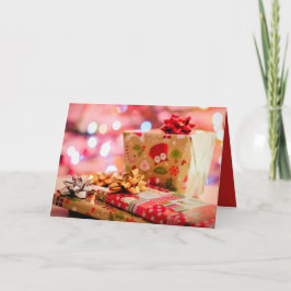 Festiva Tarjeta de felicitación metálica de los regalos de