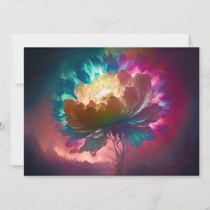 Festiva Tarjeta de felicitación mística para las flores