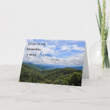 Tarjeta de felicitación Montañas en blanco
