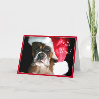 Festiva Tarjeta de felicitación natal del perro del