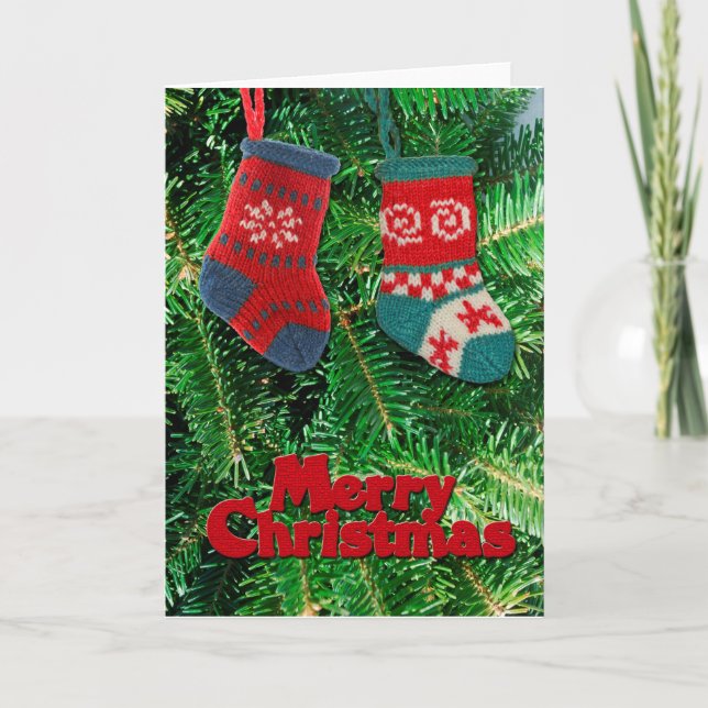 Festiva Tarjeta de felicitación navideña (Anverso)